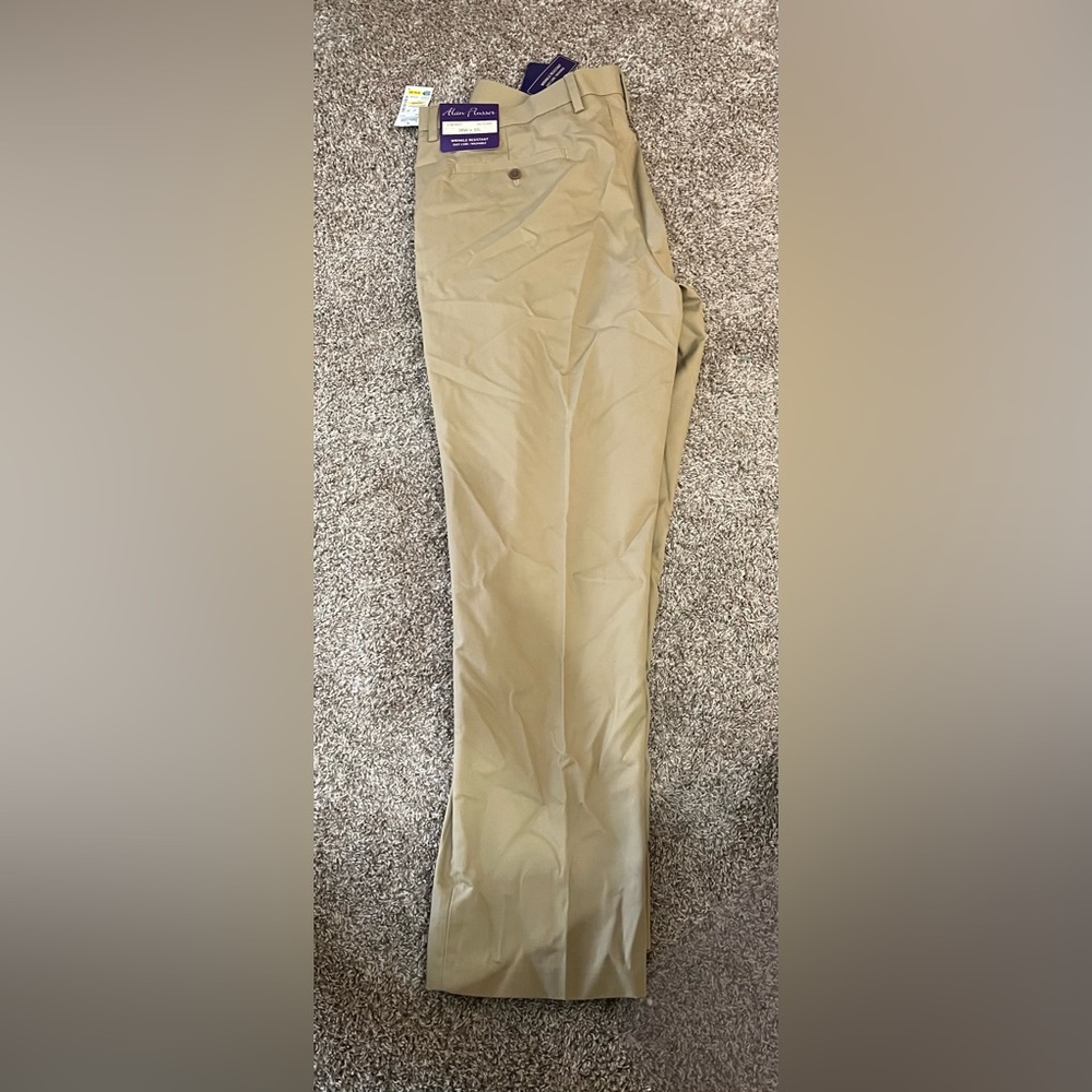 Alan Flusser wrinkle resistant khaki pants 38Wx32L NWTs